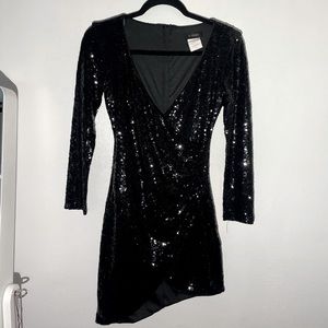 Black sequins dress
